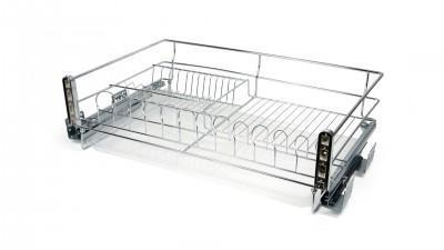Корзина 800 1-ур с бок. кр. сетка и поддон, съемное кр.с дов MERCURY BOYARD 