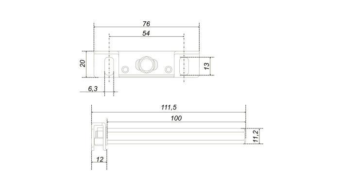 Полкодержатель скрытого монтажа P701ZN BOYARD(150)