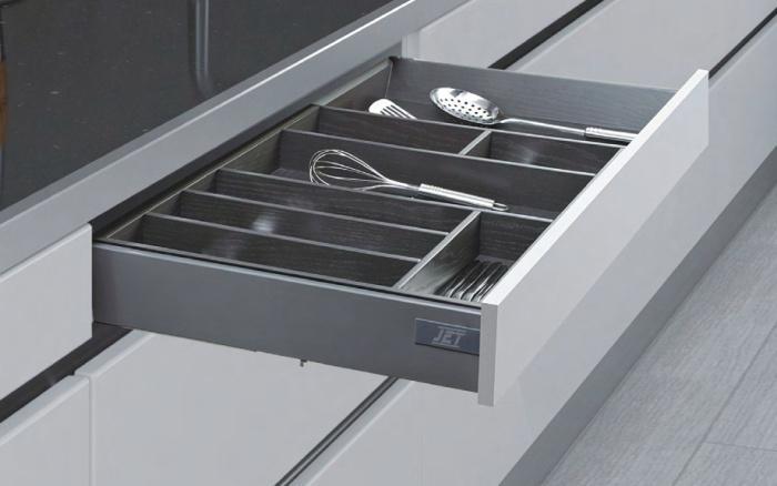 Ящик JETBOX ULTRA Push Open Н-80 с дов. полн. выдв. 400мм белый JET