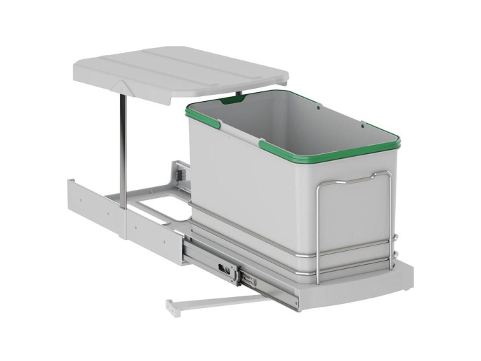 Ведро для мусора 400 мм, 16л пластик, серый Starax