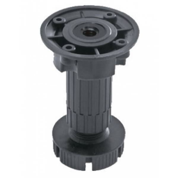 Опора кухонная регулируемая 100х130мм, черная, разборная  б/клипсы, планки и винта (250 шт)