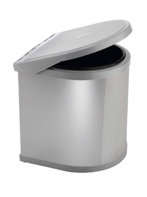 Ведро для мусора 400мм односекционное. 10л нерж сталь