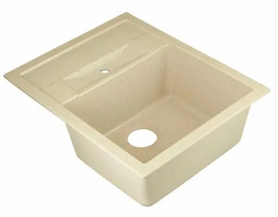 Мойка 610*500 квадратная с крылом 05 Шампань (Шармель)