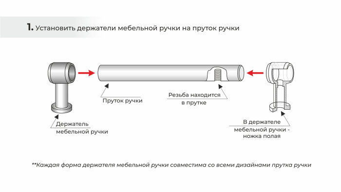 Ручка-скоба PR003 (пруток мебельный) BL.1/320  BOYARD  (30) 