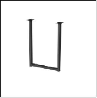 Ножка для столешницы П-образная 710мм черный , Россия