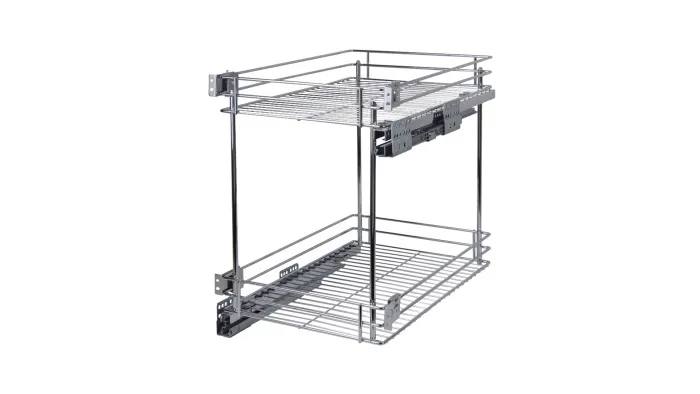 Корзина 400 2-х ярусн. без направляющих хром VEGA Boyard