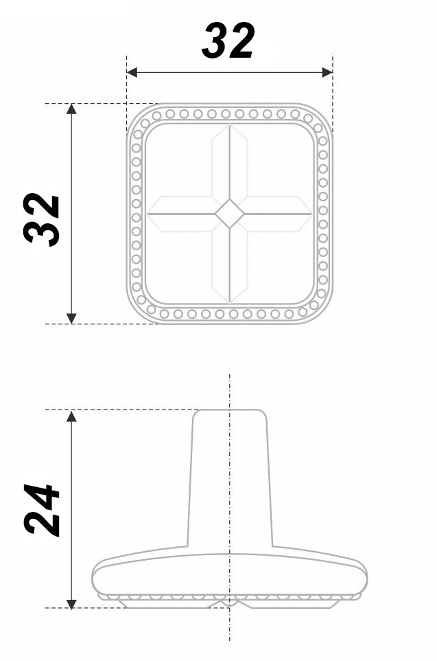 Ручка-кнопка 112MAB.4/Bg BOYARD (70)