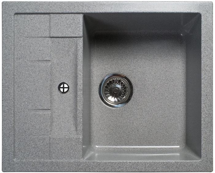 Мойка 610*500 квадратная с крылом 05 Светло-серый 