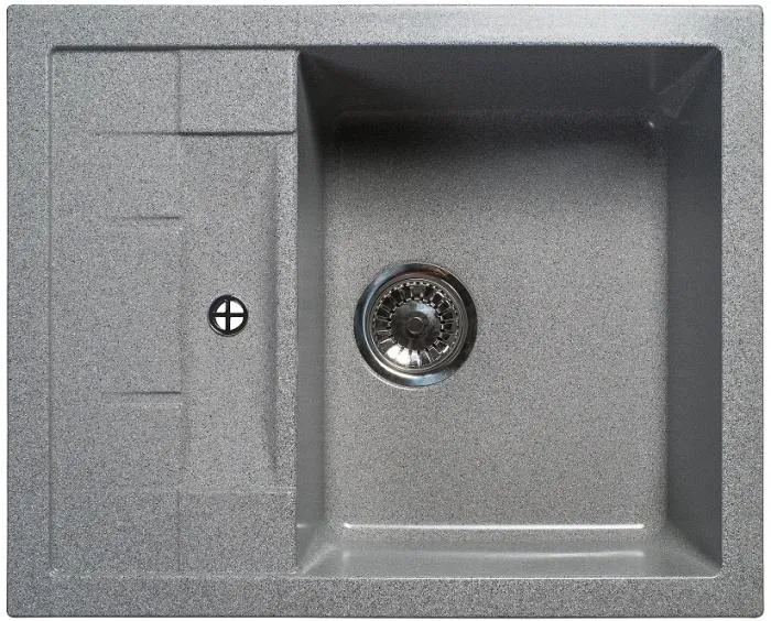 Мойка 610*500 квадратная с крылом 05 Светло-серый 