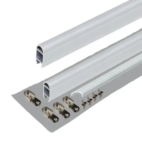 Штанга с подсветкой алюминевая матовая для светодиодной ленты 3015AL + рассейиватель (комплект) 