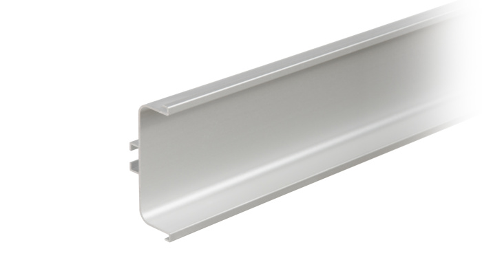 Ручка-профиль GOLA горизонтальный С-обр 4,1м, Матовое серебро BOYARD (10)