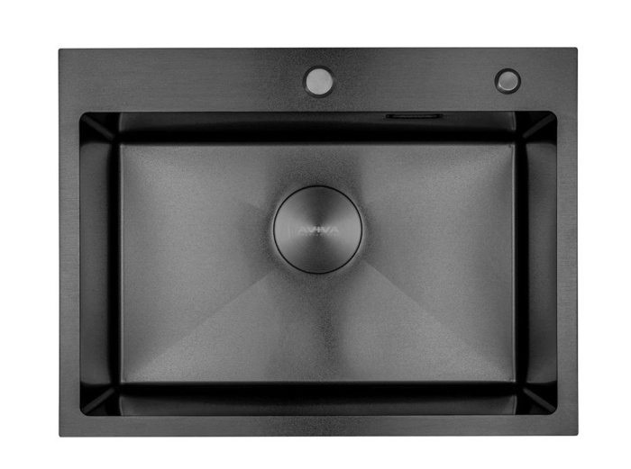 Мойка 600*450*210мм (3мм толщ.) Черный Нано + коландер +дозатор+сифон AVIVACOM