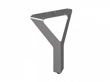 Опора для мебели H-150мм, хром матовый Гамма пр-во Россия (уп.-20шт)