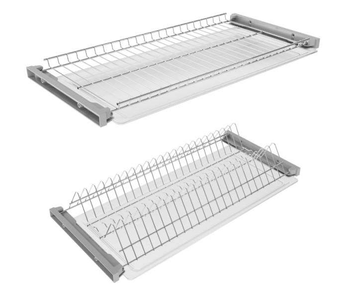 Посудосушитель 2-ур. база 900 мм, хром 2 поддона