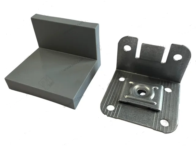 Подвеска мебельная для шкафа L-обр. до 70кг с заглушкой серый