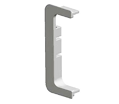 Комплект торцевых заглушек к профилю С(лев+прав) хром, GOLA