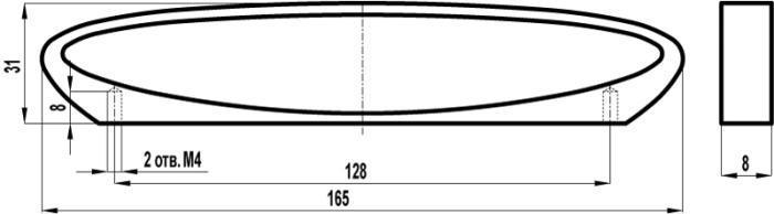 Ручка накладная  РА039.128.010 Золото матовое Валмакс