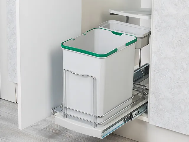 Ведро для мусора 350 мм,16+1л серый (250*440*400)  Starax 