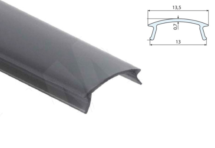 Рассеиватель для черного профиля Stilos черный матовый 3000х13,5х5,2