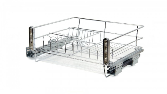 Корзина 600 1-ур с бок кр. скр. мон.c дов.+ поддон, хром МЕРКУРИЙ BOYARD