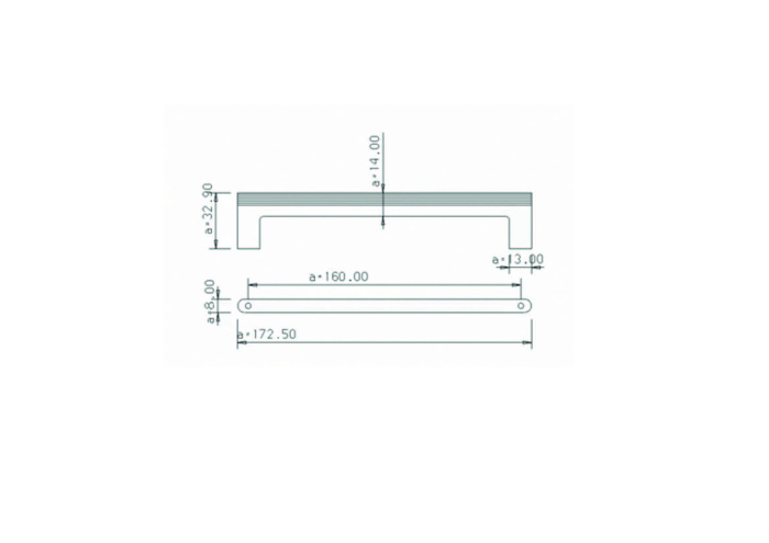 336Z Ручка-скоба 160NNZ, никель Neoline JET