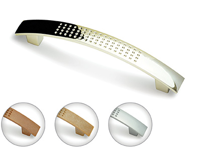 Ручка-скоба Пластик С6 96мм, металлик (уп.-500 шт.)