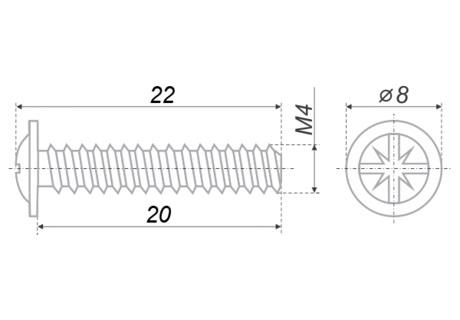 Винт M20 4*20 BOYARD (7000)