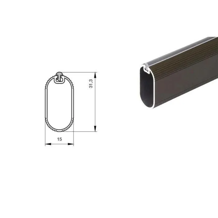 Заглушка для овальной штанги, хром