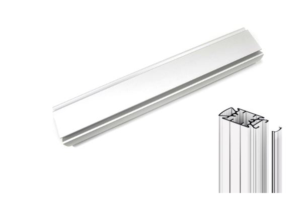 Алюминиевый профиль STILOS light с подсветкой алюминий  L=3000мм  