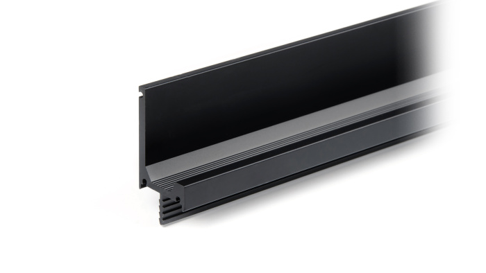 Ручка-профиль 106BL врезная (черный матовый) 3м, BOYARD (20)