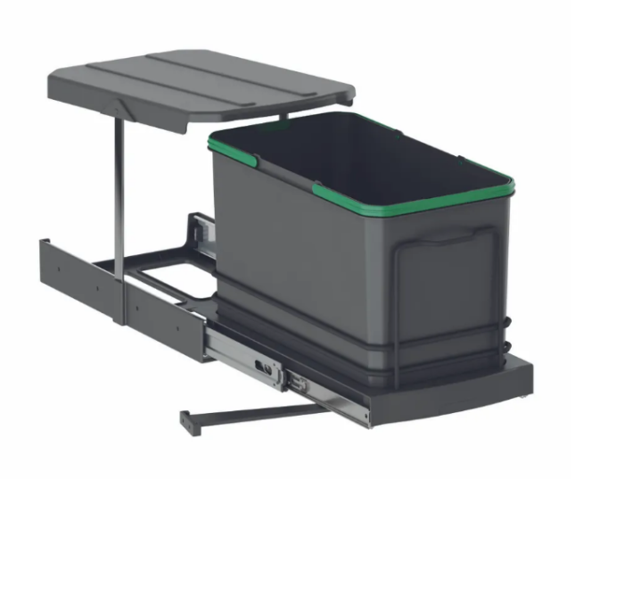 Ведро для мусора 400 мм, 16л пластик, антрацит Starax