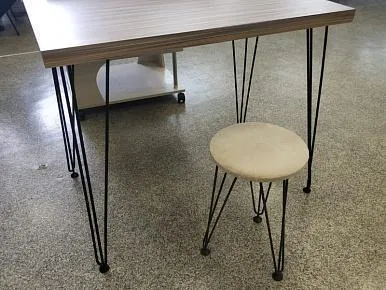 Опора 715мм, черная Лофт 9005, пр-во Россия