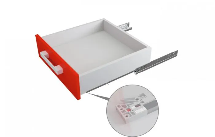 Направляющие скрытый монтаж неполного выдвижения 550мм B-Slide BOYARD DB8882Zn/550