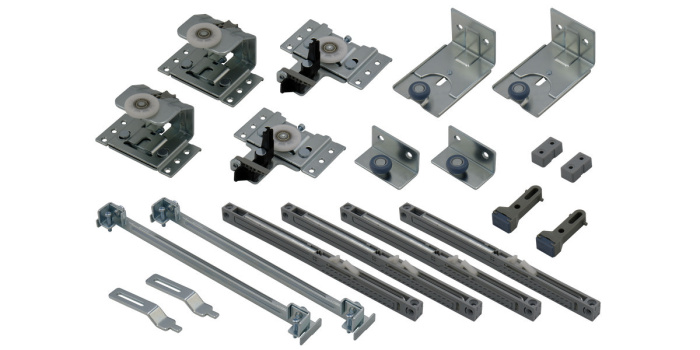 Комплект безрамочной системы ALUFORCE ADJUST PLANE 2 дв. 1665мм