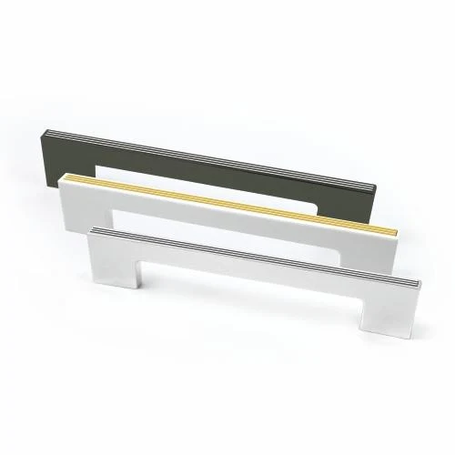 Ручка-скоба С-46 128/160 мм, белый/золото (уп.-250шт)