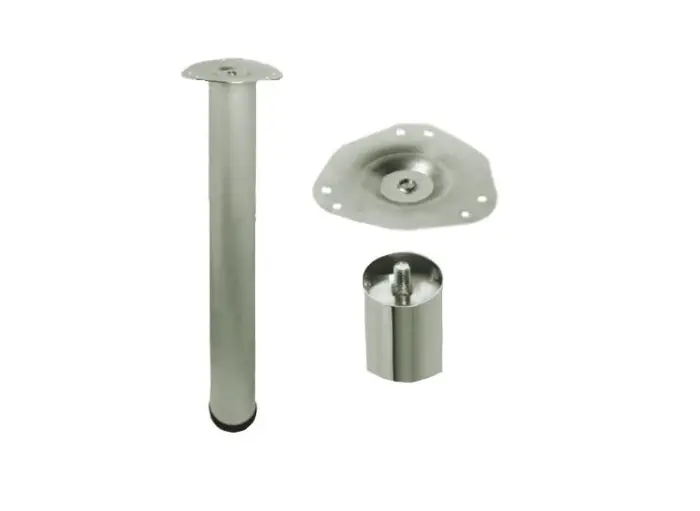 Опора 710мм,D=60мм центральное крепление ( на блине) хром, Китай