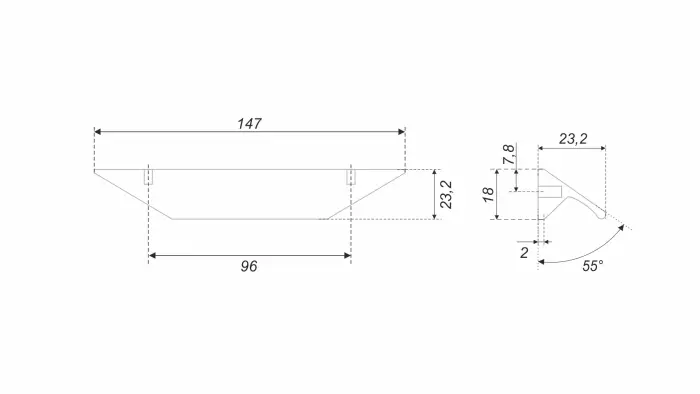 Ручка-скоба 157BL.3/96 BOYARD (50)