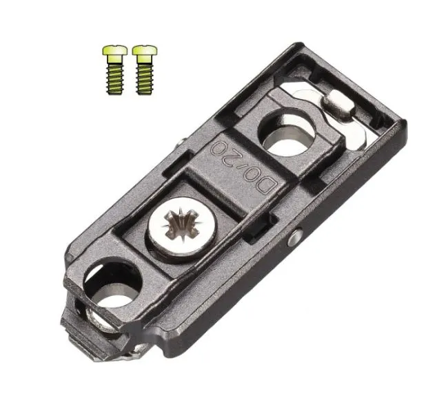 Монтажная планка петли Titus T-type TeraBlack F3 мм прямая c винтами