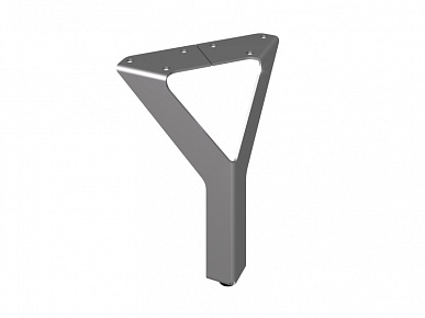 Опора для мебели H-150мм, хром матовый Гамма пр-во Россия (уп.-20шт)