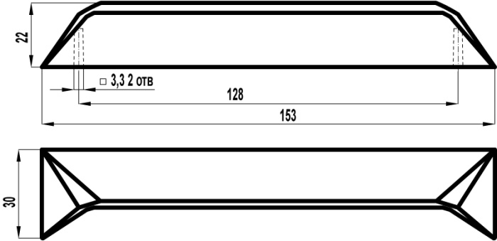 Ручка-скоба пластиковая S223.128 Мокко Валмакс