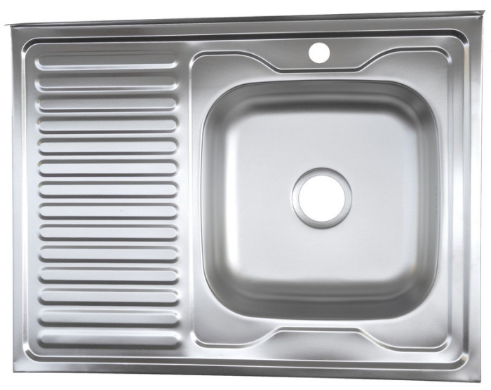 Мойка 800*600*130*0,4мм накладная правая Bладикс (15)