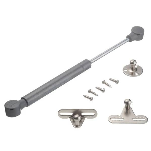 Газ лифт 100N с амортизатором, серый МП