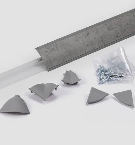 Комплект заглушек к плинтусу АС11 Темно-Серый EGGER