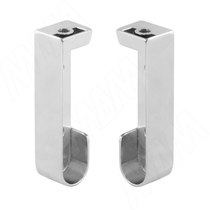 Штангодержатель для овальной трубы хром, торцевой, крепление прав+лев