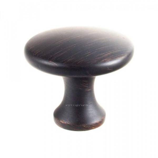 161BC Ручка-кнопка мебельная  25 мм, античная медь JET