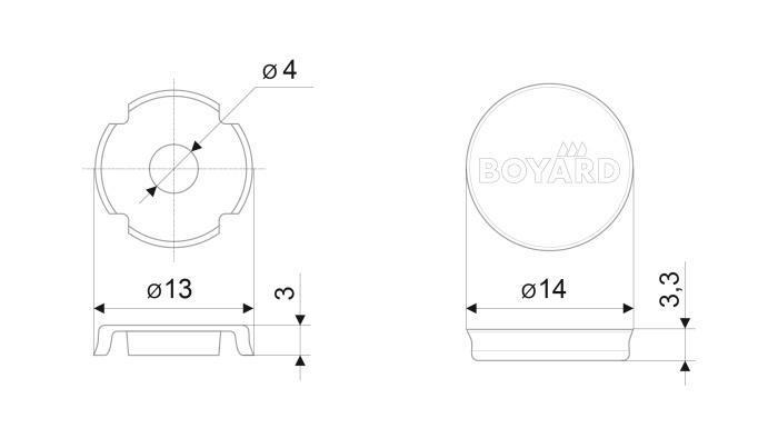 Заглушки для винтов декоративные 001AB BOYARD (200)