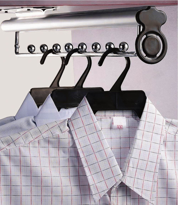 Вешалка для рубашек стальная 65х450х100, частич. выдвиж. GTV