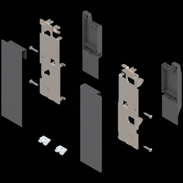 Держатель фасада Legrabox высота C для внутр ящиков орион серый R+L