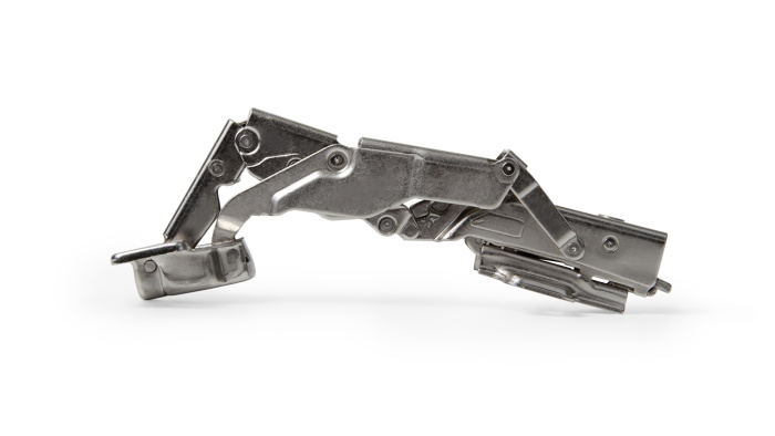 Петля накладная с доводчиком 155* Clip-On 603А с 0 вхождением двухходовая с планкой FLEX BOYARD