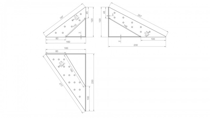 Полкодержатель 304BL.4 черный BOYARD (10)
